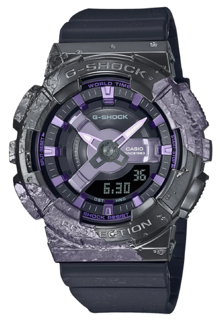 Casio G-shock GM-S114GEM-1A2DR Digital Analog Rubber Strap Watch