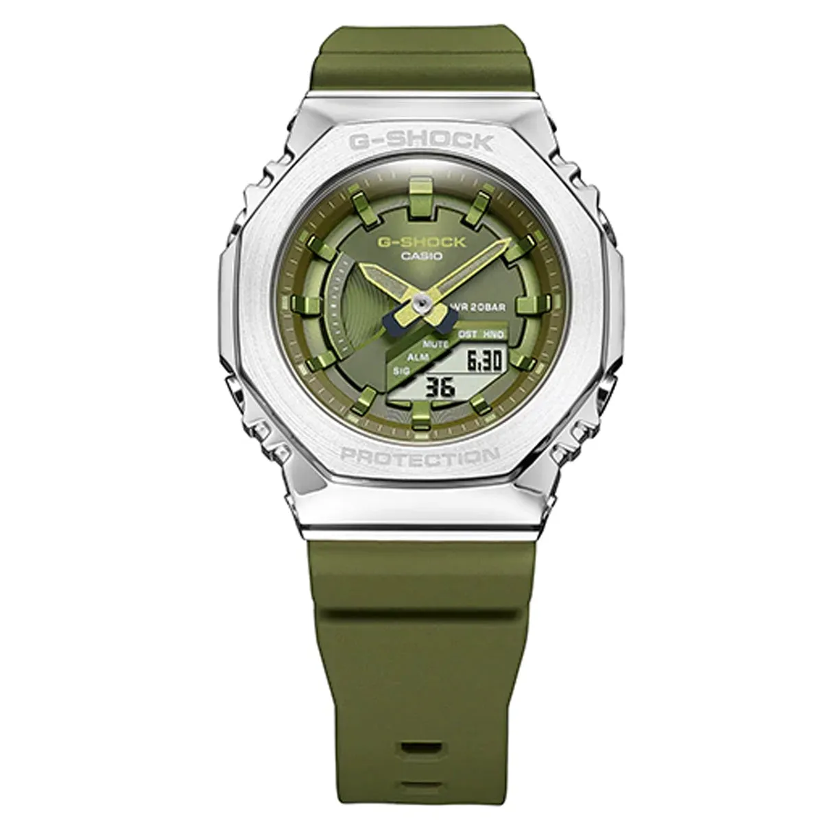 Casio G-shock GM-S2100-3A Digital Analog Rubber Strap Watch
