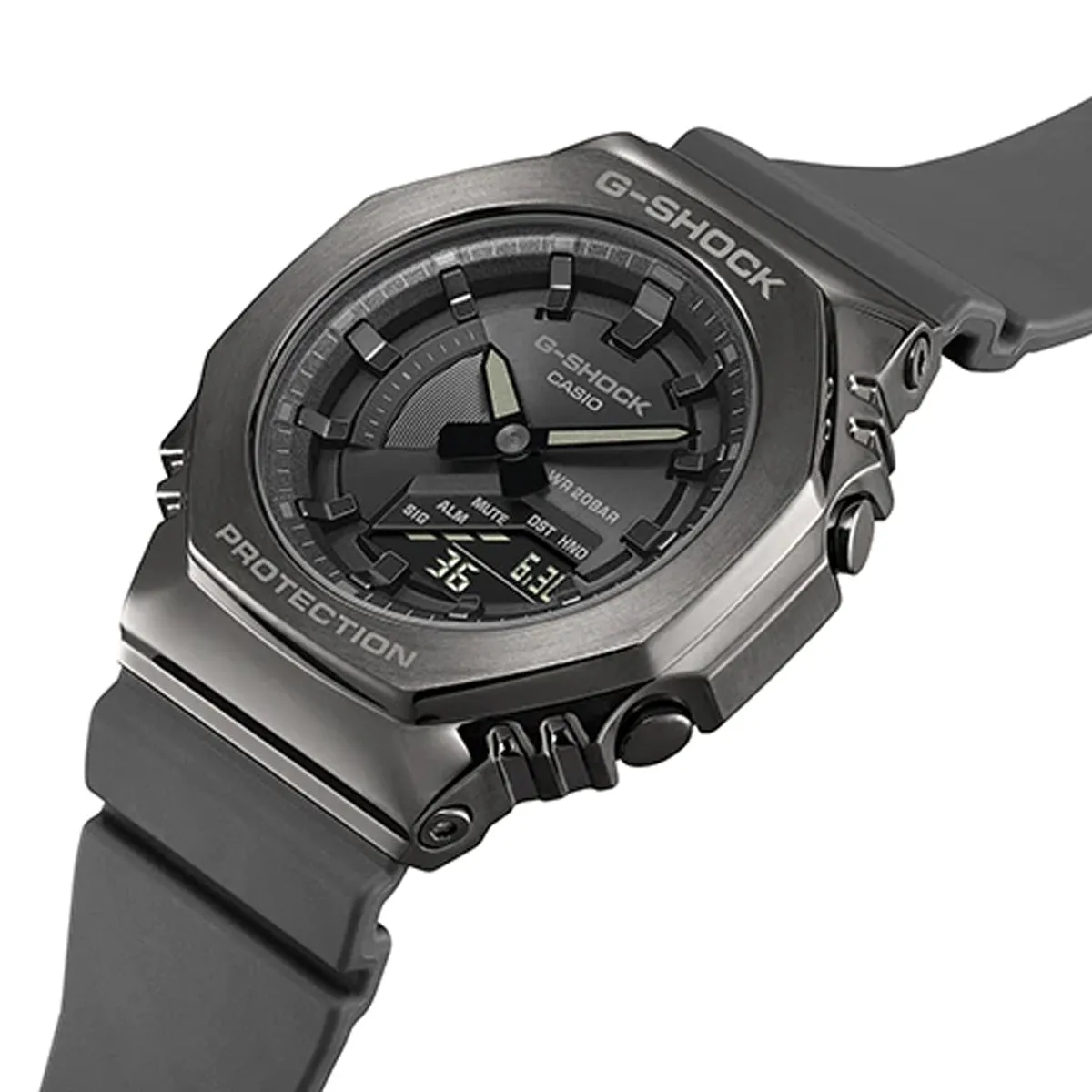 Casio G-shock GM-S2100B-8A Digital Analog Rubber Strap Watch