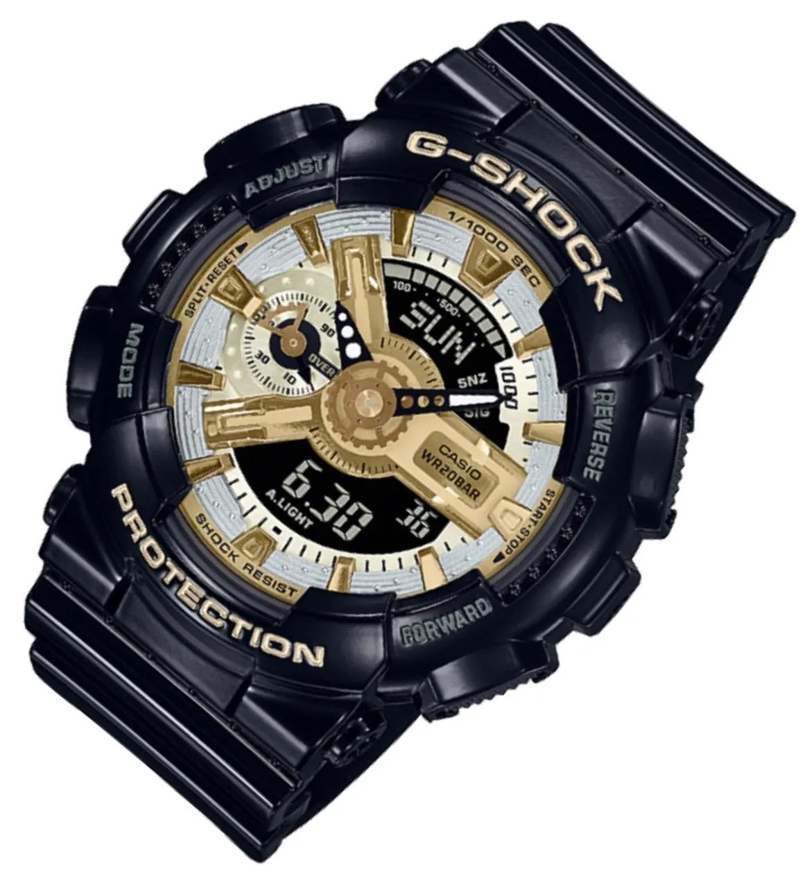 Casio G-shock GMA-S110GB-1A Digital Analog Rubber Strap Watch