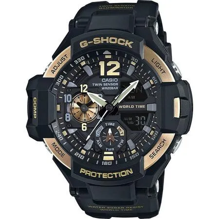 Casio G-Shock Gravitymaster Twin Sensor World Time Ga-1100-9G Ga1100-9G Mens Watch