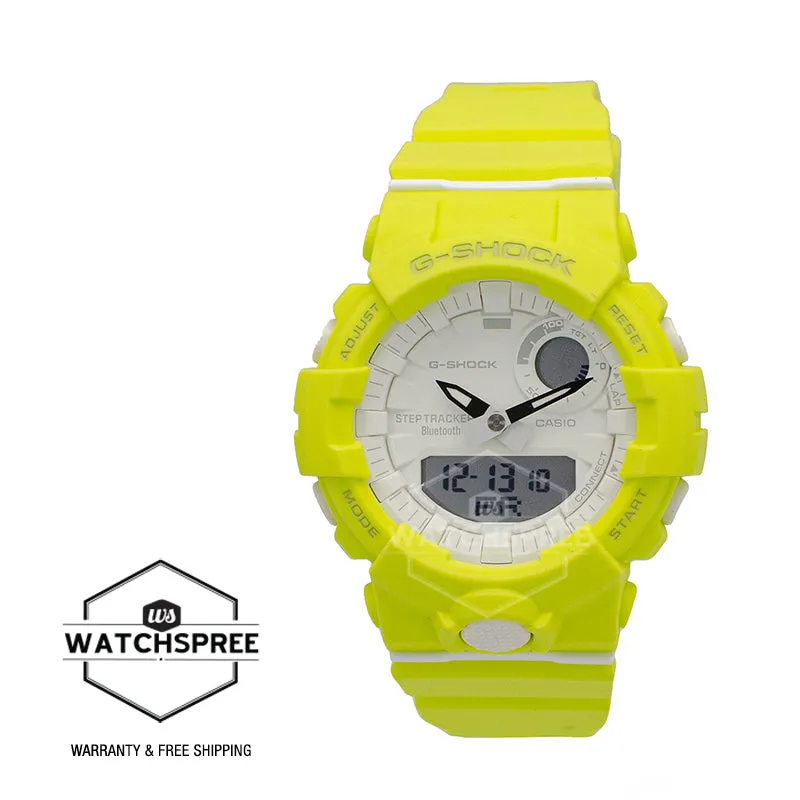 Casio G-Shock S Series G-Squad Bluetooth?? Yellow Resin Band Watch GMAB800-9A GMA-B800-9A