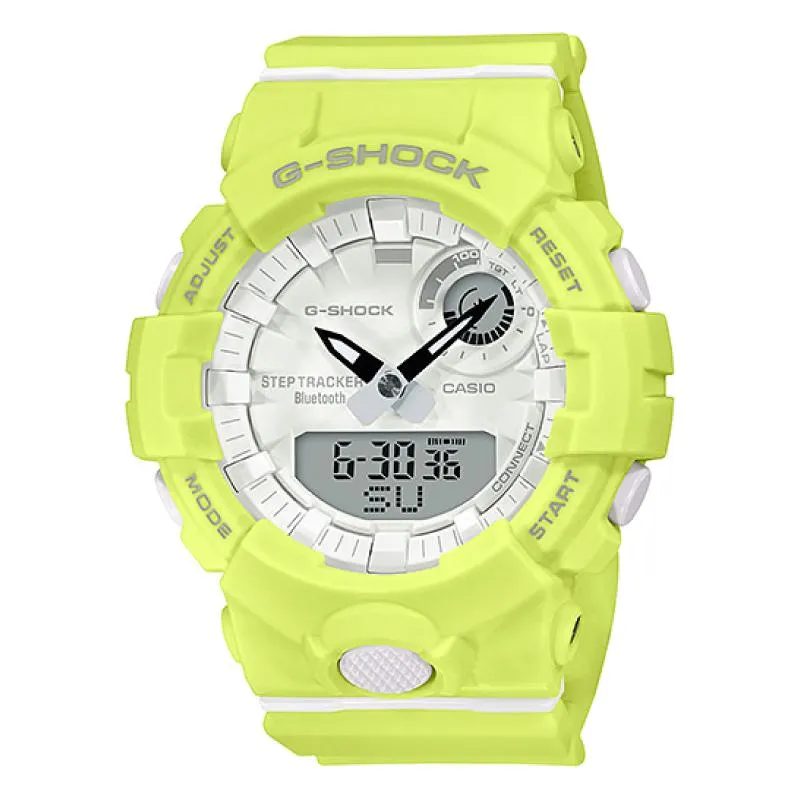 Casio G-Shock S Series G-Squad Bluetooth?? Yellow Resin Band Watch GMAB800-9A GMA-B800-9A