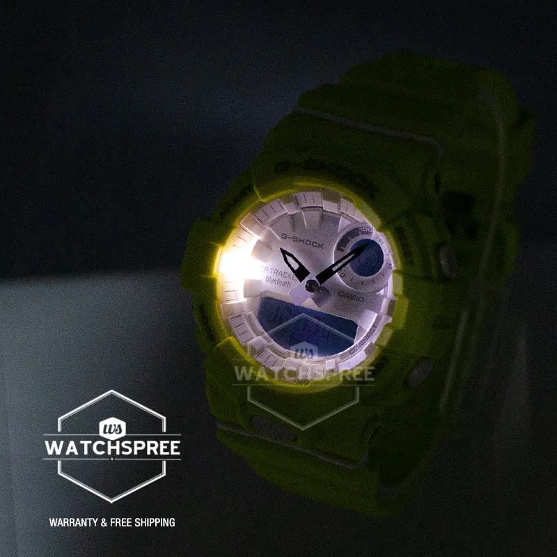 Casio G-Shock S Series G-Squad Bluetooth?? Yellow Resin Band Watch GMAB800-9A GMA-B800-9A