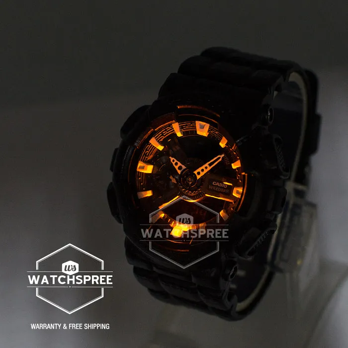 Casio G-Shock Special Color Standard Analog-Digital Black Resin Band Watch GA110BT-1A GA-110BT-1A