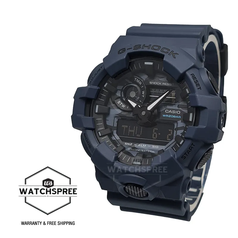 Casio G-Shock Special Colour Model GA-700 Lineup Blue Resin Band Watch GA700CA-2A GA-700CA-2A