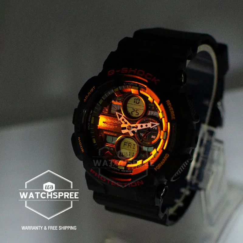 Casio G-Shock Standard Analog-Digital GA series Black Resin Band Watch GA140-1A4 GA-140-1A4