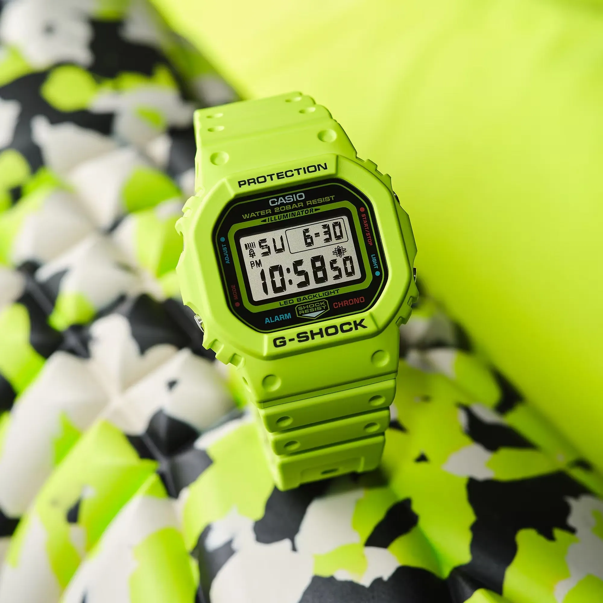 Casio G-Shock TEAM G-SHOCK Series Yellow Digital Watch DW5600EP-9