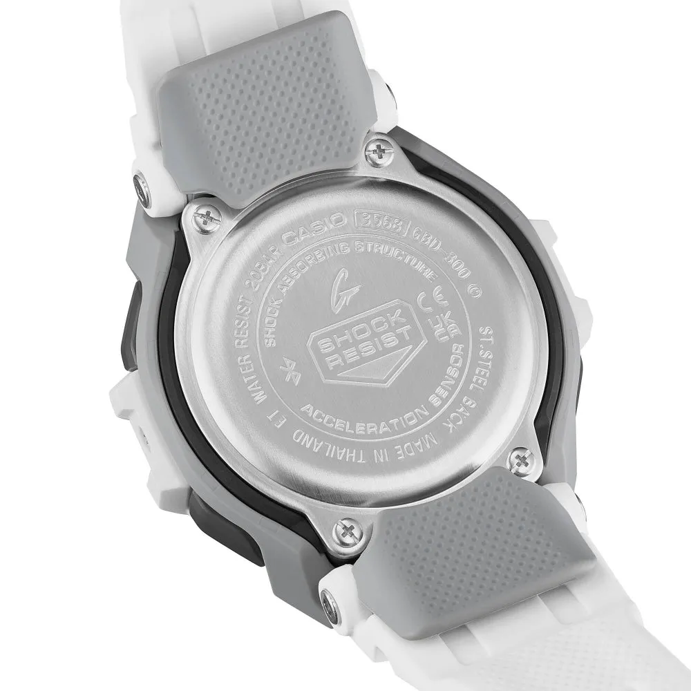 Casio G-Shock White Resin Band Watch GBD-300-7DR