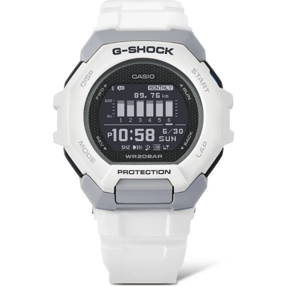 Casio G-Shock White Resin Band Watch GBD-300-7DR
