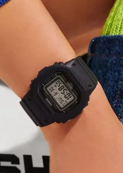CASIO G-SHOCK WOMEN DIGITAL BLACK RESIN BAND GMDS5600BA-1D