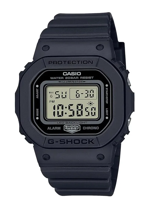 CASIO G-SHOCK WOMEN DIGITAL BLACK RESIN BAND GMDS5600BA-1D