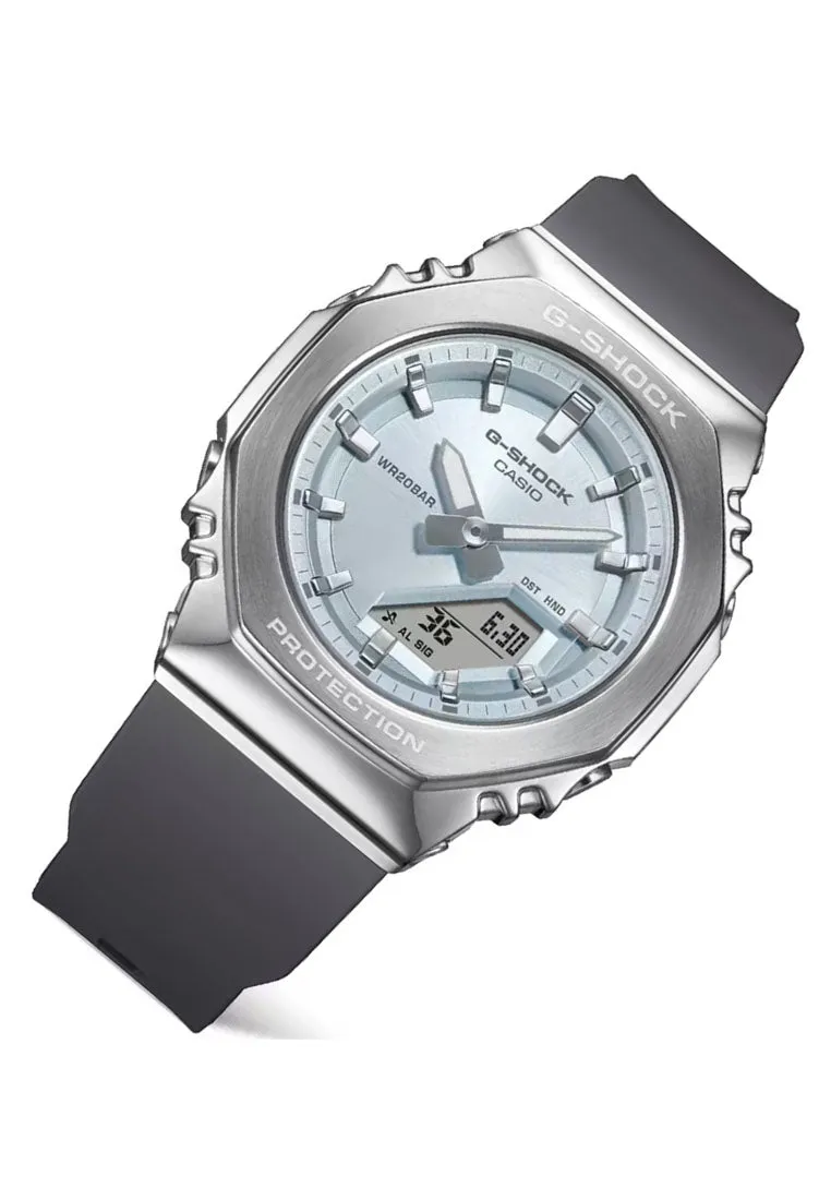 Casio G-shock Women GM-S2110-2A Digital Analog Rubber Strap Watch for Women