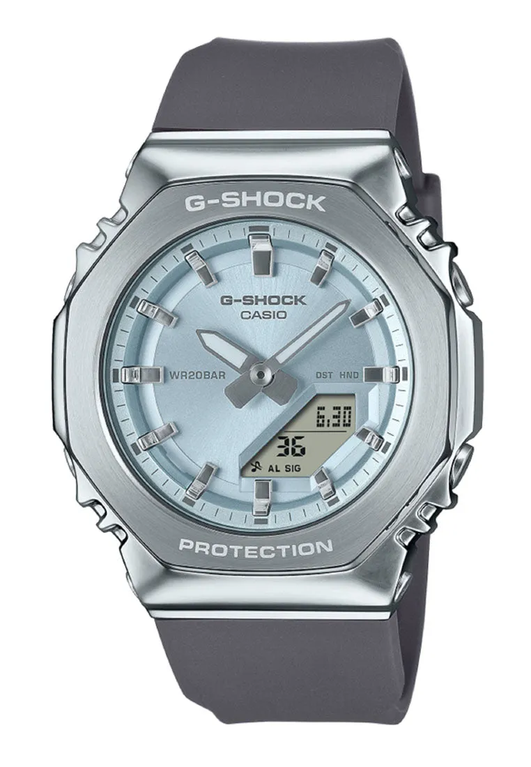 Casio G-shock Women GM-S2110-2A Digital Analog Rubber Strap Watch for Women