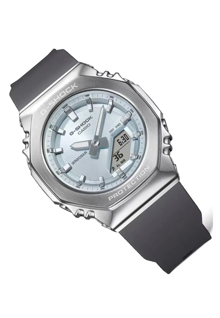 Casio G-shock Women GM-S2110-2A Digital Analog Rubber Strap Watch for Women