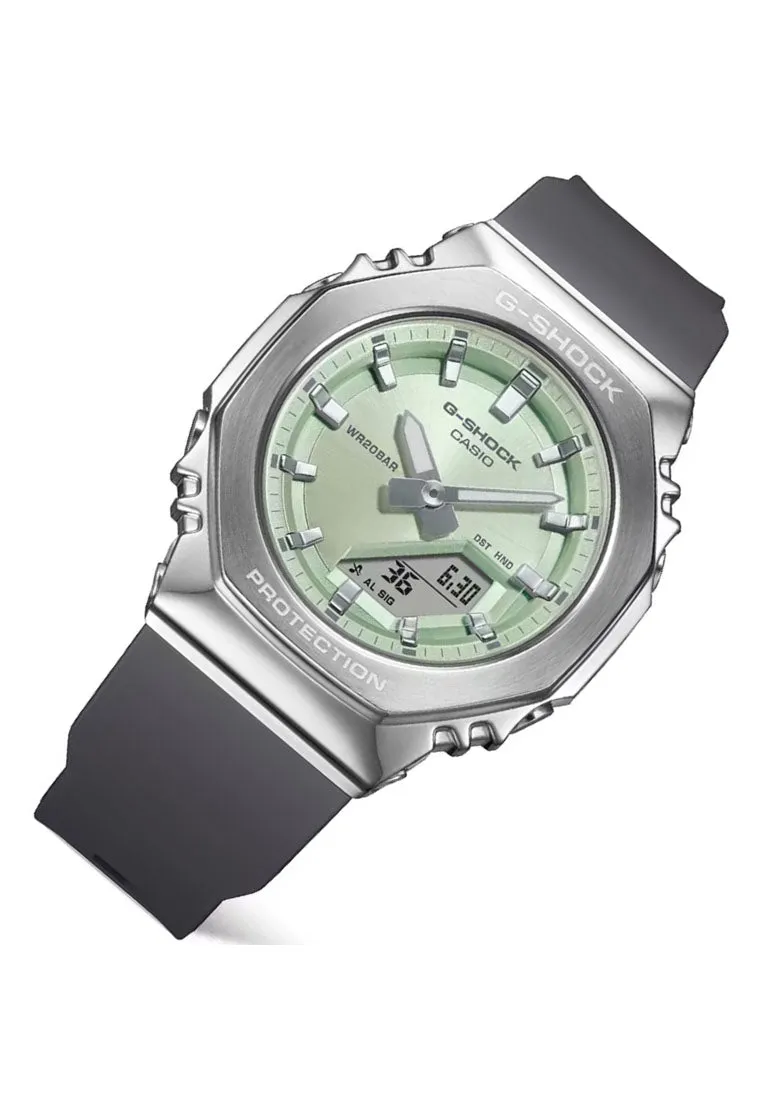 Casio G-shock Women GM-S2110-3A Digital Analog Rubber Strap Watch for Women