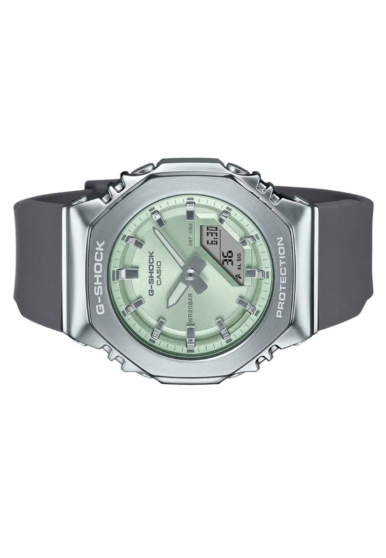 Casio G-shock Women GM-S2110-3A Digital Analog Rubber Strap Watch for Women