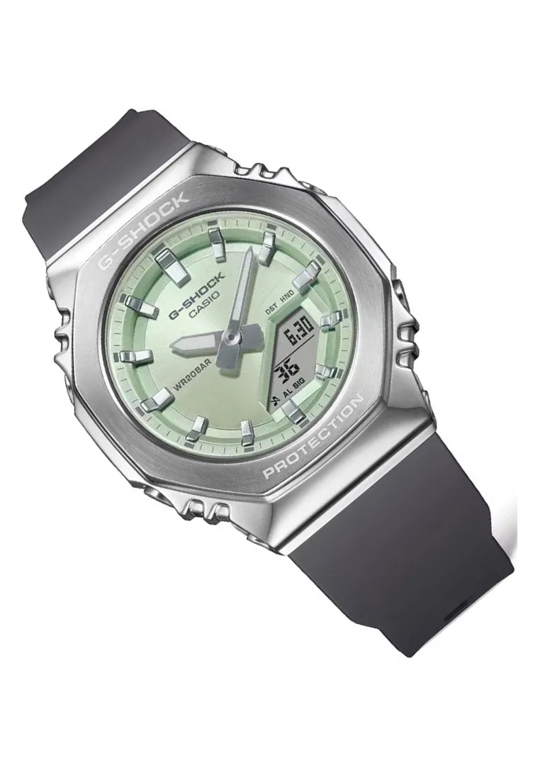 Casio G-shock Women GM-S2110-3A Digital Analog Rubber Strap Watch for Women