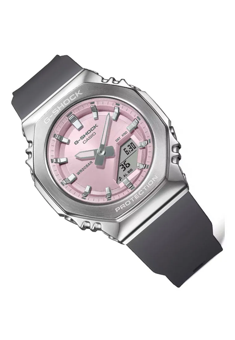 Casio G-shock Women GM-S2110-4A Digital Analog Rubber Strap Watch for Women
