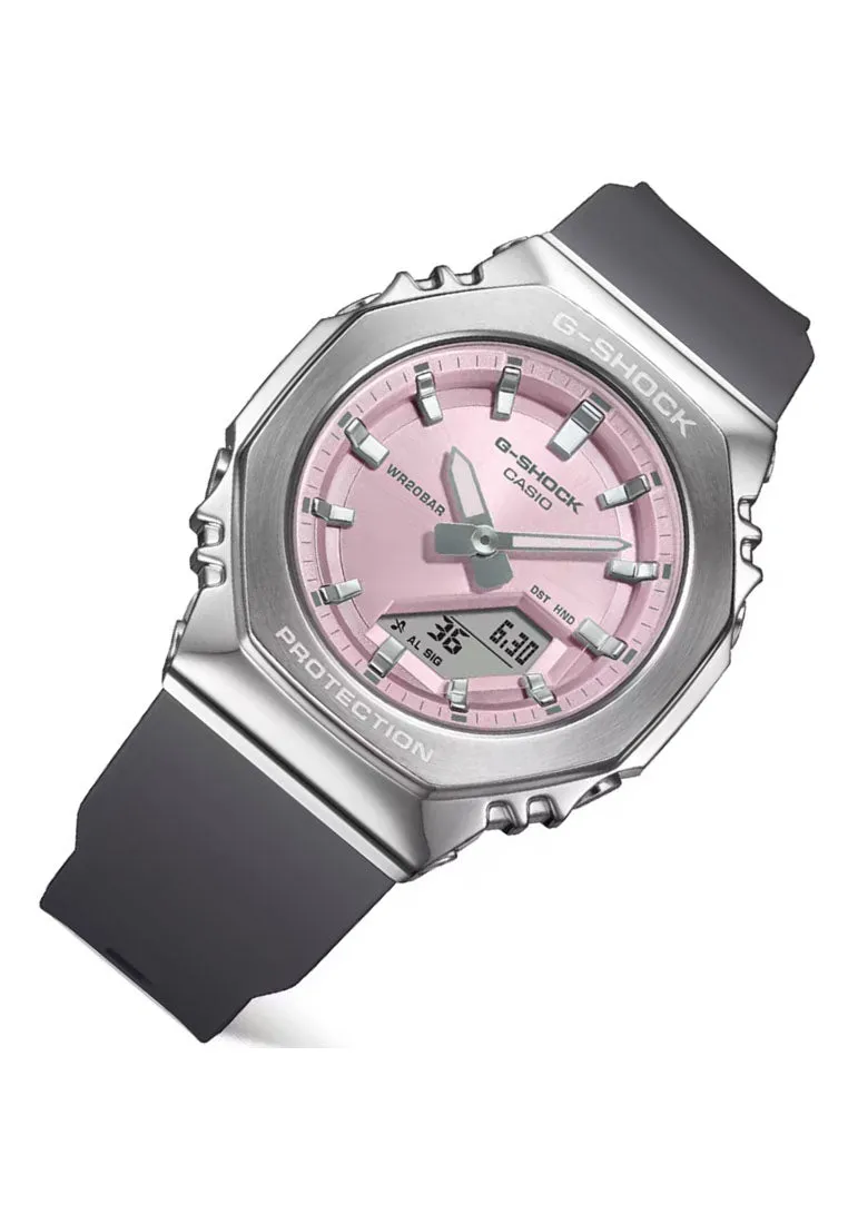 Casio G-shock Women GM-S2110-4A Digital Analog Rubber Strap Watch for Women