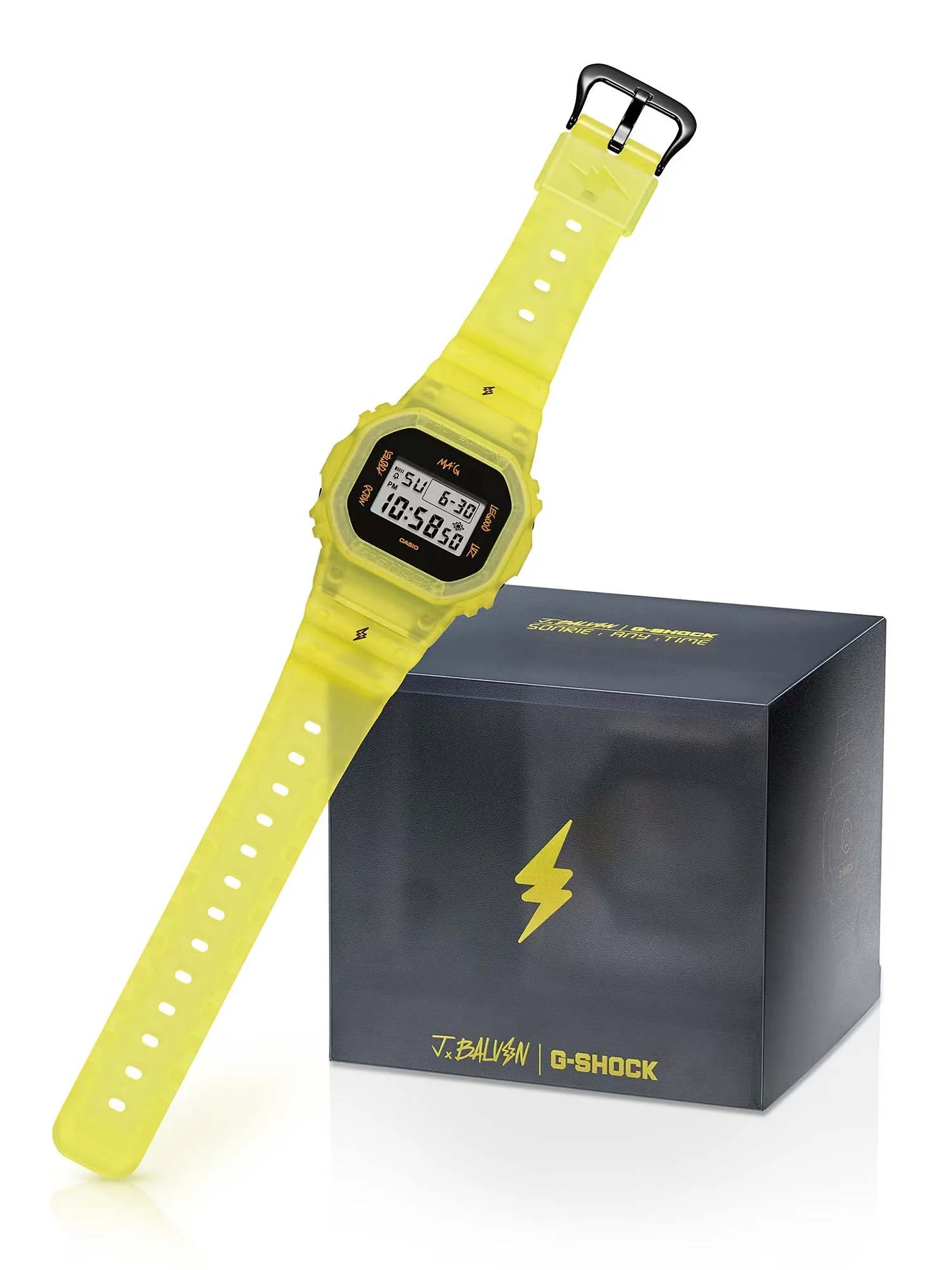 Casio G-SHOCK x J BALVIN 'MA G' Limited Edition Watch   Extra Band DWE5600JB-1A9