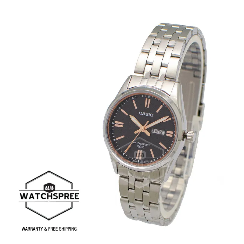Casio Ladies' Standard Analog Silver Stainless Steel Band Watch LTP1335D-1A2 LTP-1335D-1A2
