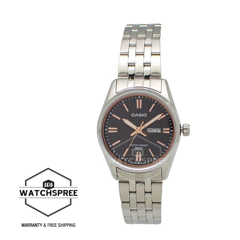 Casio Ladies' Standard Analog Silver Stainless Steel Band Watch LTP1335D-1A2 LTP-1335D-1A2