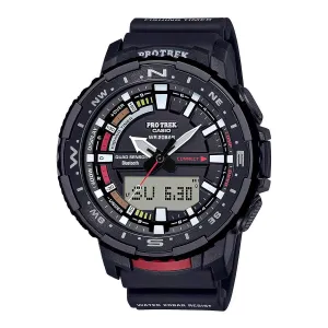 Casio Men's Alarm Watch - Pro Trek Analog-Digital Dial Black Resin Strap | PRTB70-1