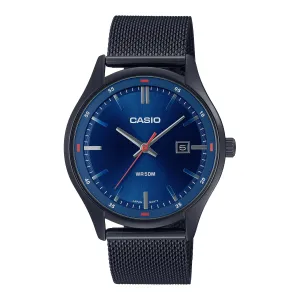 Casio Men's Analog Sporty Black Ion Plated Stainless Steel Mesh Band Watch MTPE710MB-2A MTP-E710MB-2A