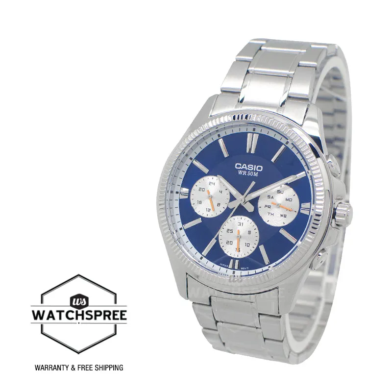 Casio Men's Analog Stainless Steel Band Watch MTP1375D-2A1 MTP-1375D-2A1