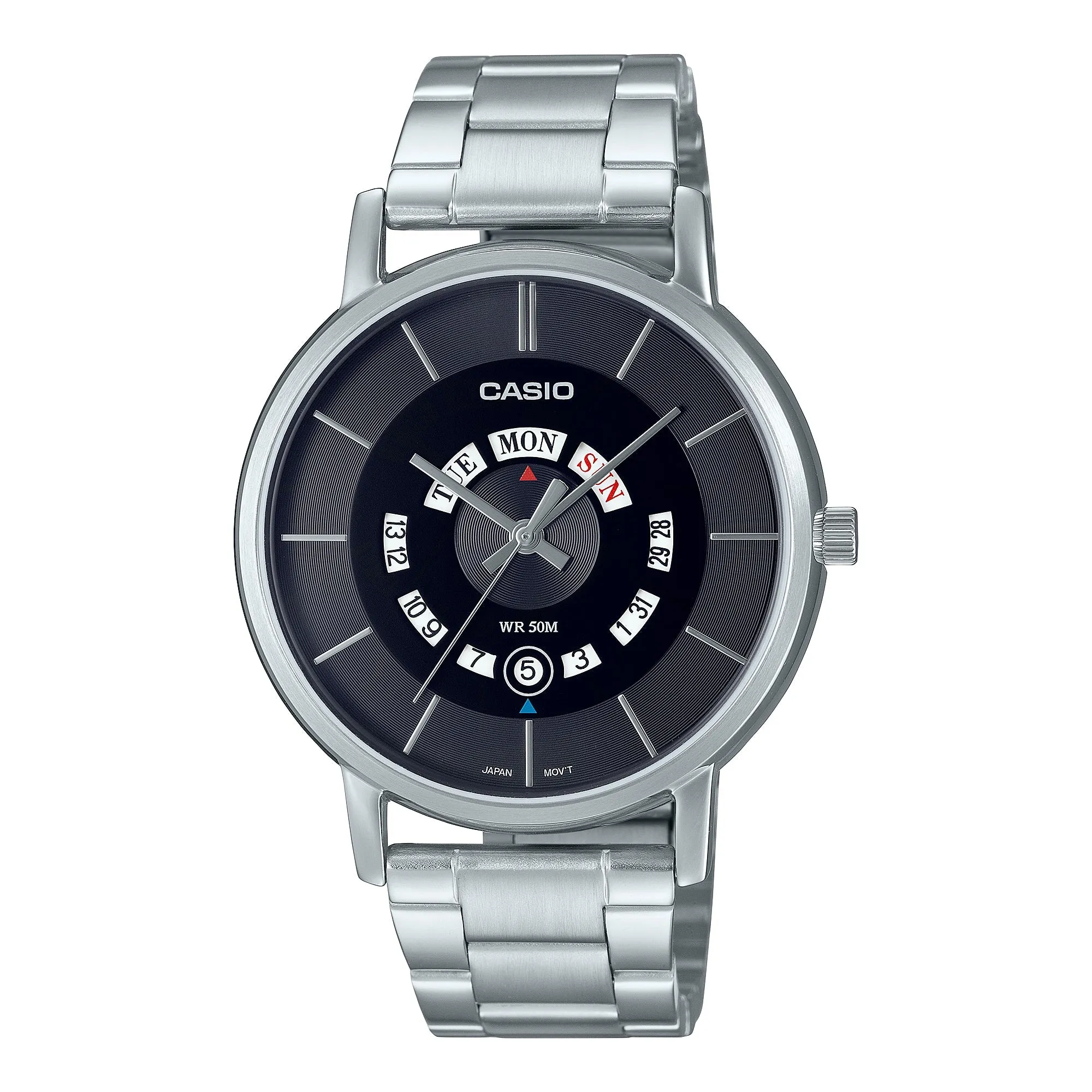 Casio Men's Analog Stainless Steel Band Watch MTPB135D-1A MTP-B135D-1A