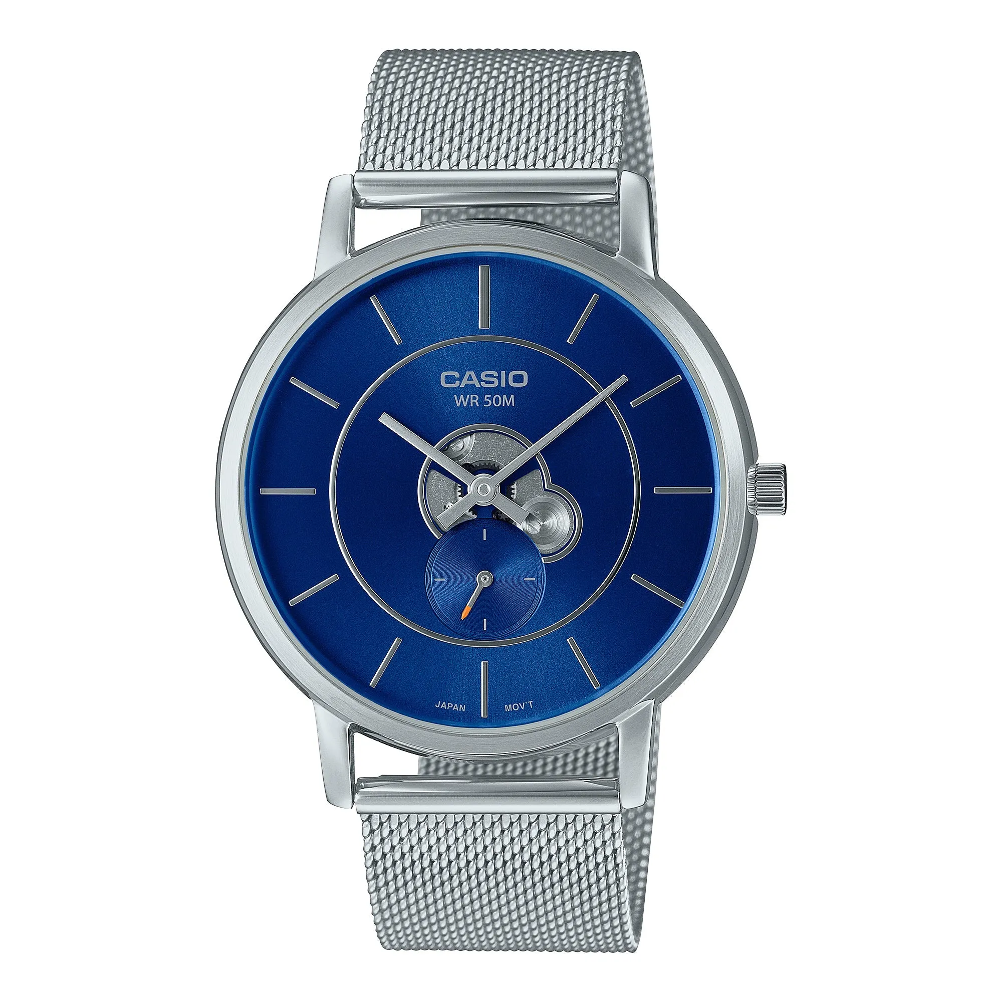 Casio Men's Analog Stainless Steel Mesh Band Watch MTPB130M-2A MTP-B130M-2A