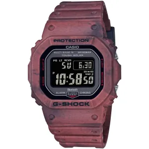 Casio Men's Digital Watch - G-Shock Alarm Black Dial Burgundy Strap | GWB5600SL-4