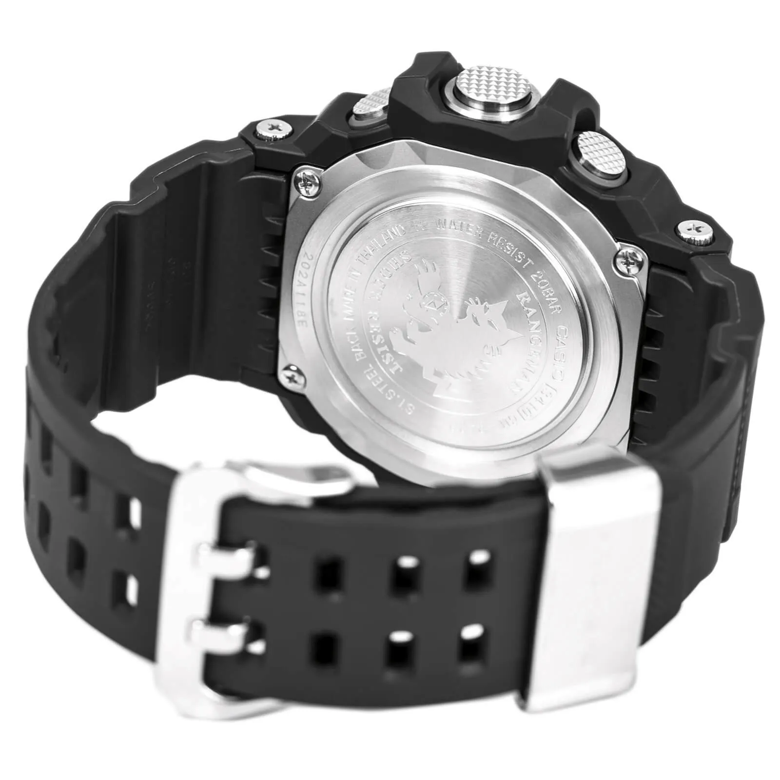 Casio Men's G-Shock Rangeman Tough Solar Black Resin Strap Digital Grey Dial Dive Watch | GW9400-1