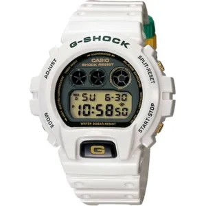 Casio Men's Watch - G-Shock Alarm White Resin Strap Digital Quartz Dive | DW-6900R-7