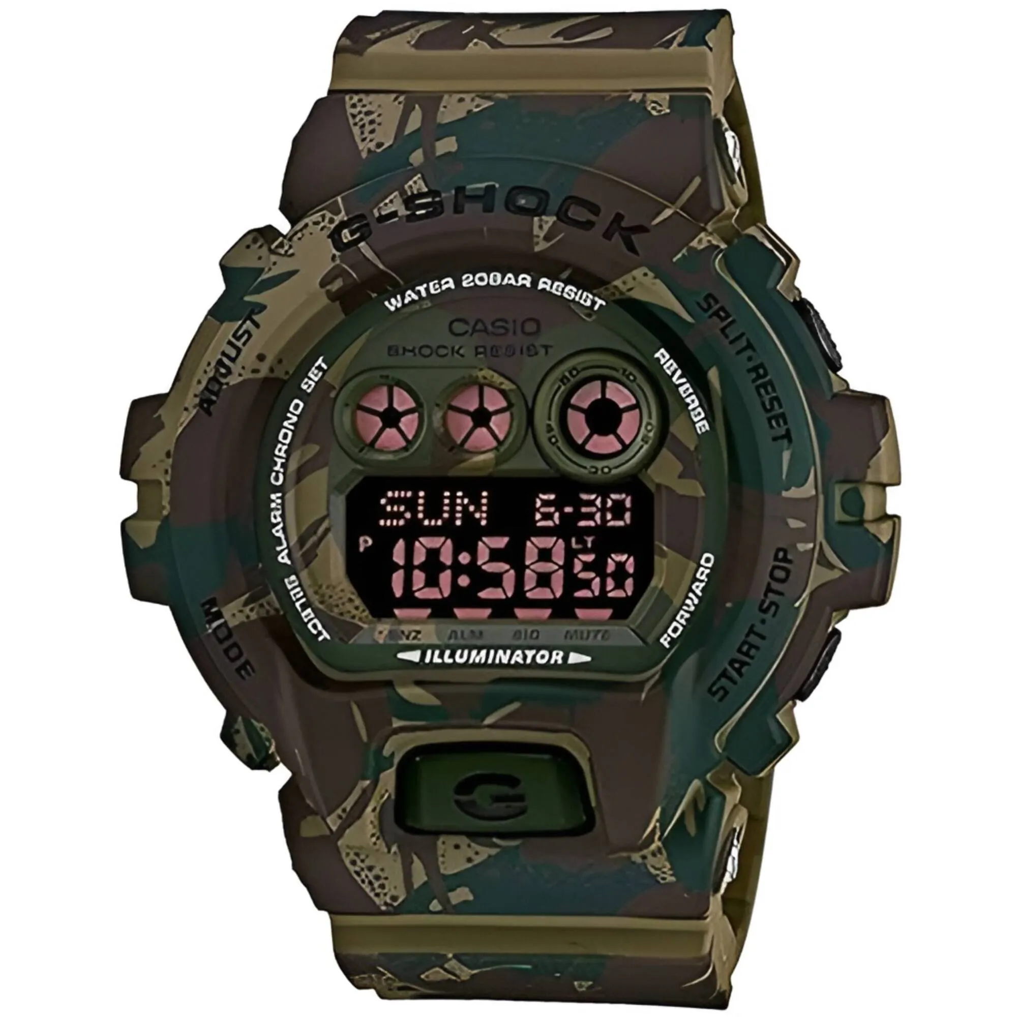 Casio Men's Watch - G-Shock Chrono Camouflage Dial Resin Strap Digital | GDX6900MC-3