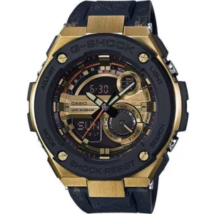 Casio Men's Watch - G-Shock Gold and Black Analog-Digital Dial Strap | GST-200CP-9ACR