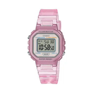 Casio Pop Series Digital Pink Transparent Resin Band Watch LA20WHS-4A LA-20WHS-4A