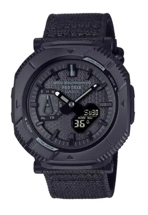 Casio Protek PRJ-B001WM-1DR Digital Analog Nylon Strap Solar Watch for Men