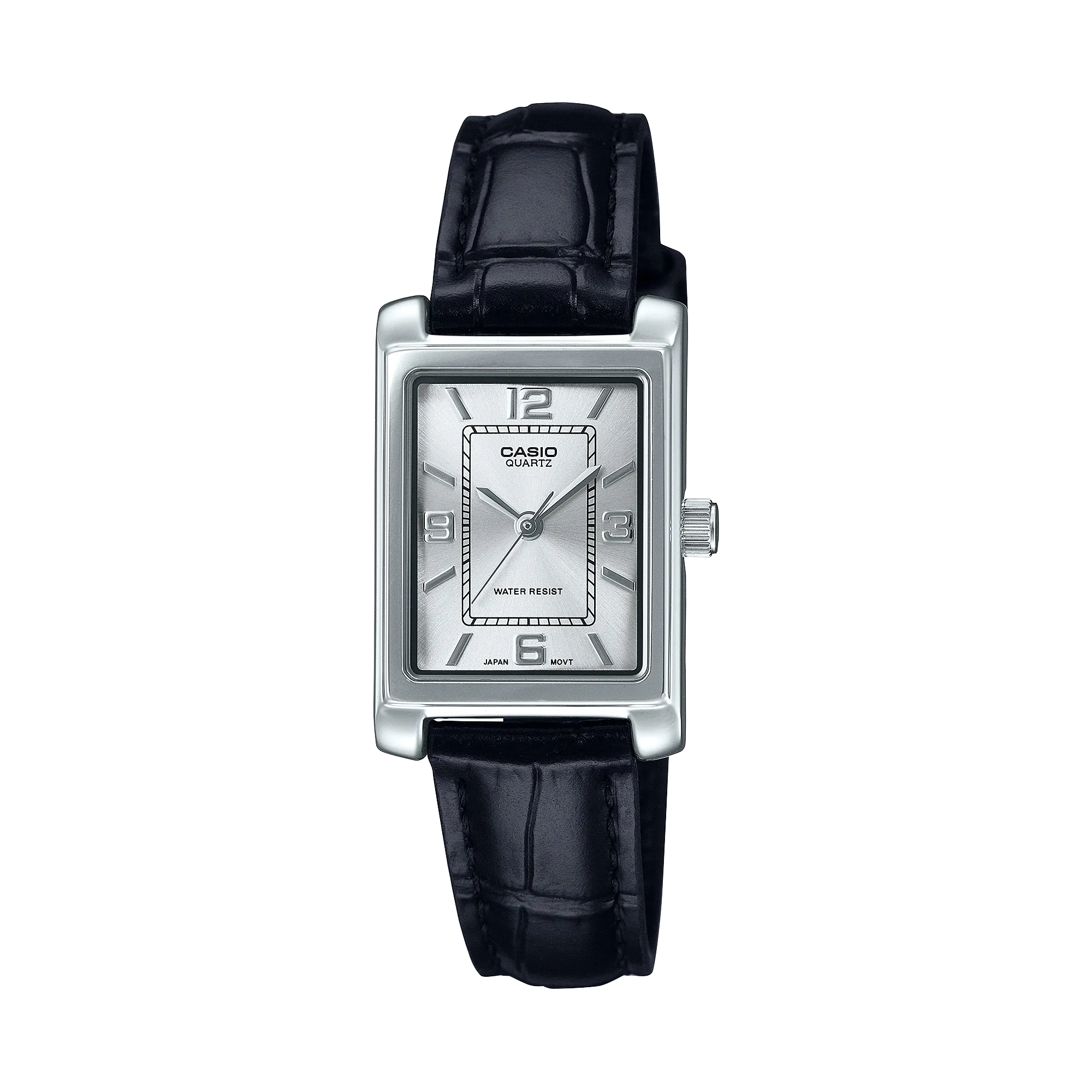 Casio Standard Ana Tunneau Black Leather Strap Watch LTP1234LL-7A