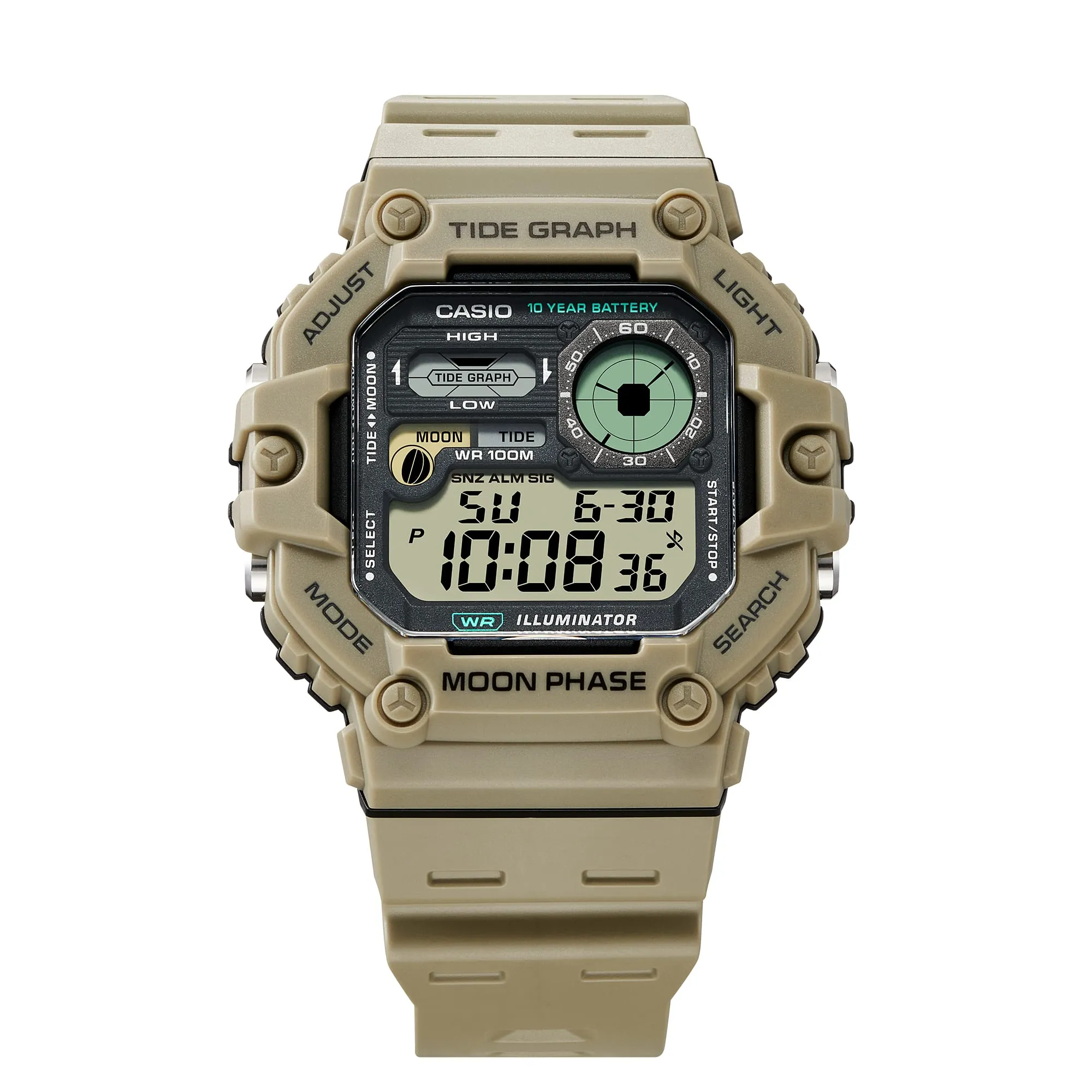 Casio Standard Beige Resin Band Beige Dial Watch WS1700H-5A