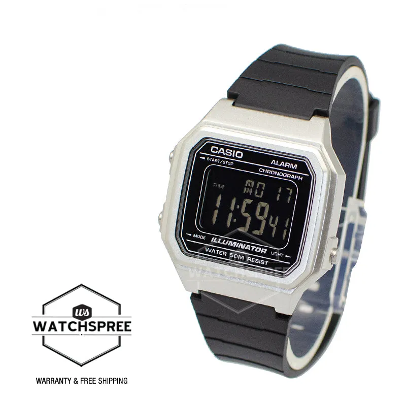 Casio Standard Digital Black Resin Band Watch W217HM-7B W-217HM-7B