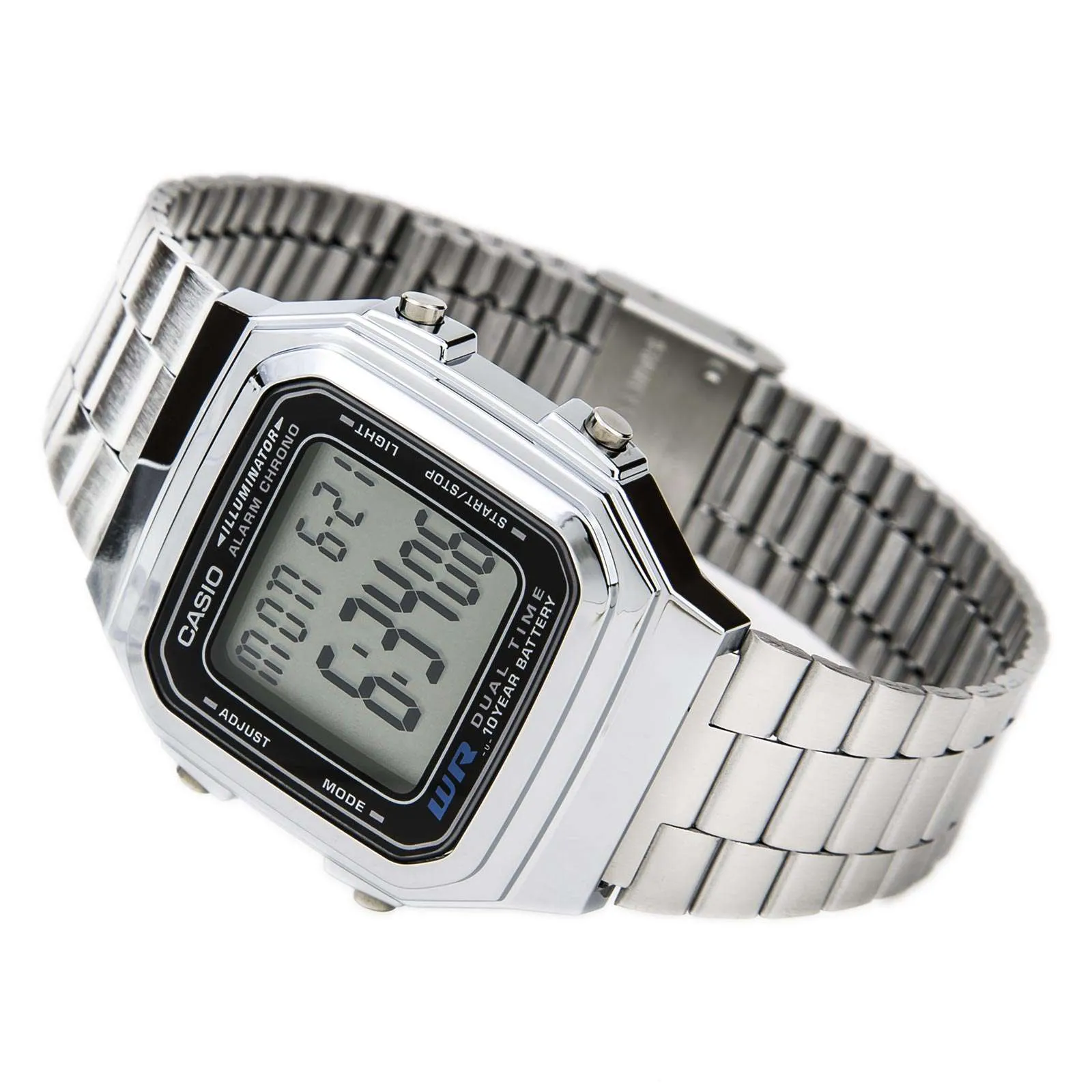 Casio Vintage A178WA-1A Silver Stainless Steel Watch Unisex