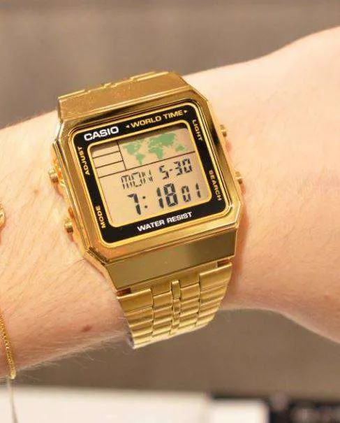 Casio Vintage A500WGA-1D Gold Plated Watch Unisex