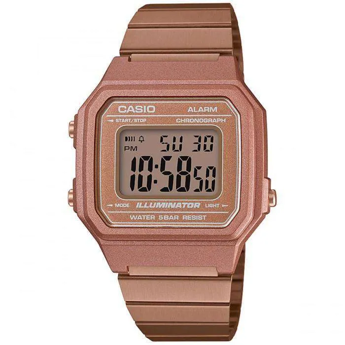 Casio Vintage B650WC-5A Rose Gold Watch for Men and Women