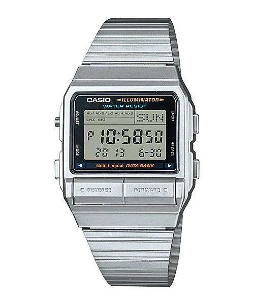 Casio Vintage DB-380-1D Silver Stainless Watch For Men and Women