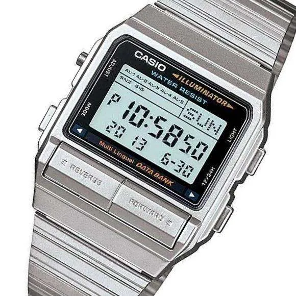 Casio Vintage DB-380-1D Silver Stainless Watch For Men and Women