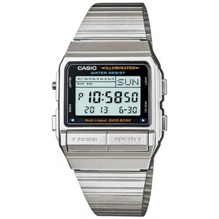 Casio Vintage DB-380-1D Silver Stainless Watch For Men and Women