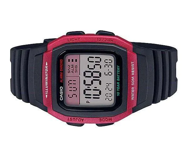 Casio W-96H-4AVDF Black Resin Watch for Men and Women