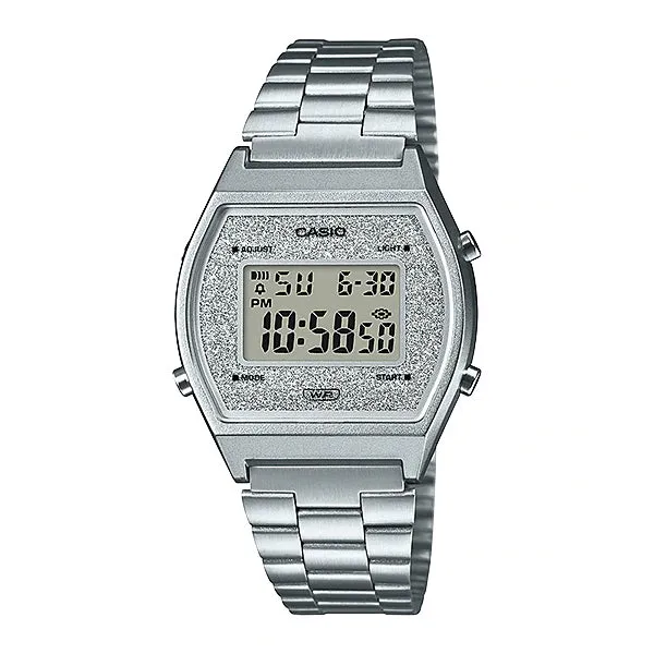 Casio Youth Vintage Digital Stainless Steel Band Watch B640WDG-7D B640WDG-7
